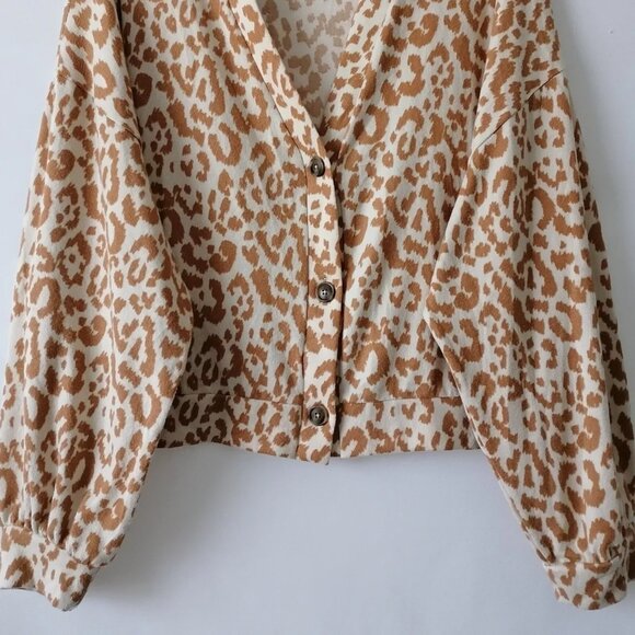 A.N.A. A New Approach Women's Brown-Beige Drop Shoulder Cardigan Sweater Size XL - Picture 3 of 6